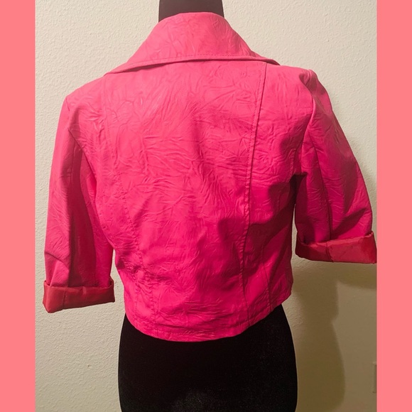 Pink leather jacket - Picture 2 of 2
